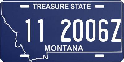 MT license plate 112006Z