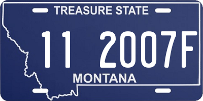 MT license plate 112007F