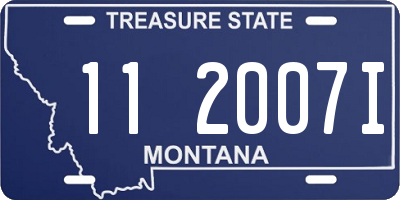 MT license plate 112007I