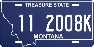 MT license plate 112008K