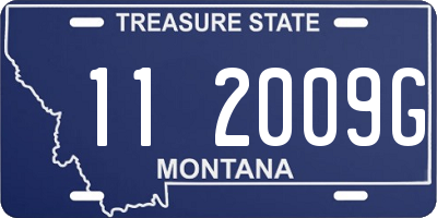 MT license plate 112009G