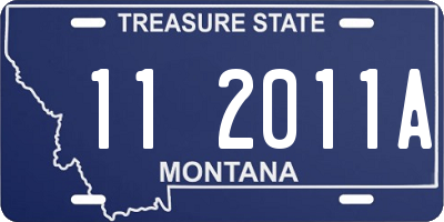 MT license plate 112011A
