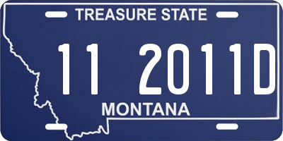 MT license plate 112011D