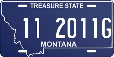 MT license plate 112011G