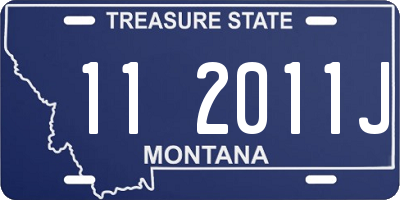 MT license plate 112011J