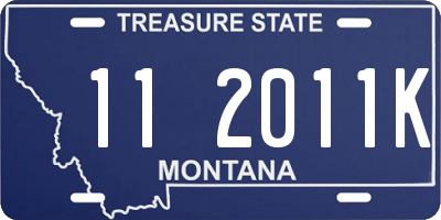 MT license plate 112011K