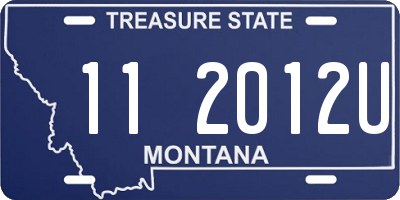MT license plate 112012U