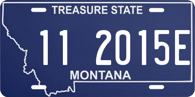 MT license plate 112015E