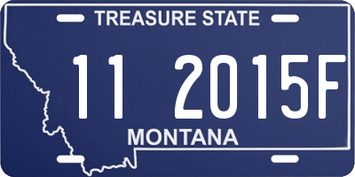 MT license plate 112015F