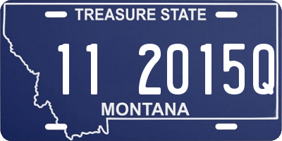 MT license plate 112015Q