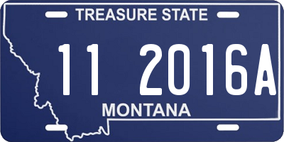 MT license plate 112016A