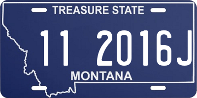 MT license plate 112016J