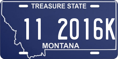 MT license plate 112016K