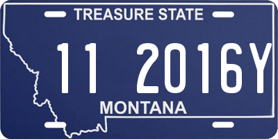 MT license plate 112016Y