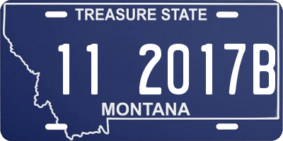 MT license plate 112017B