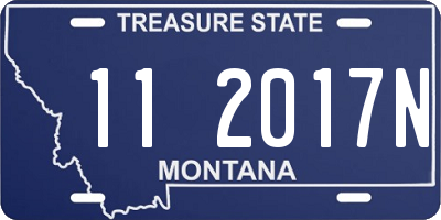 MT license plate 112017N
