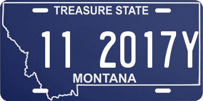 MT license plate 112017Y