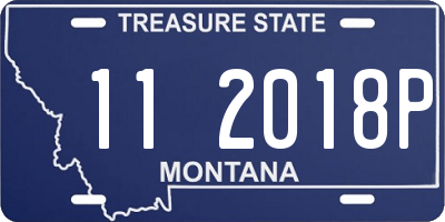 MT license plate 112018P