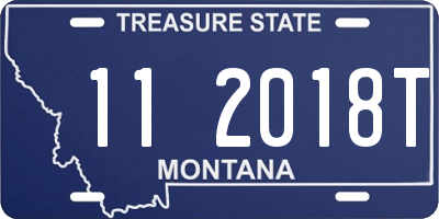 MT license plate 112018T