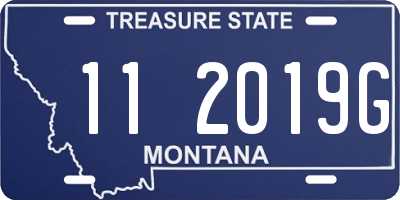MT license plate 112019G