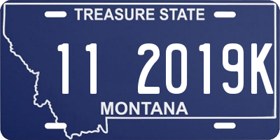 MT license plate 112019K