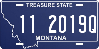 MT license plate 112019Q