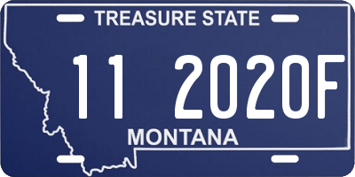 MT license plate 112020F