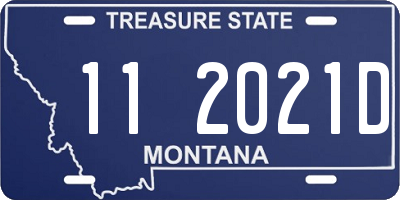 MT license plate 112021D