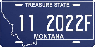 MT license plate 112022F