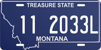 MT license plate 112033L