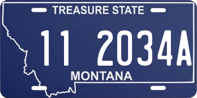 MT license plate 112034A