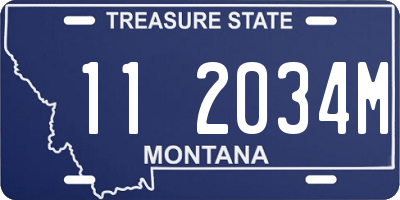 MT license plate 112034M