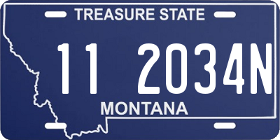 MT license plate 112034N