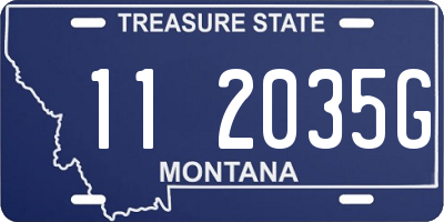 MT license plate 112035G