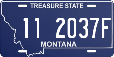 MT license plate 112037F