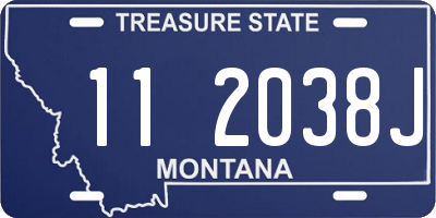 MT license plate 112038J