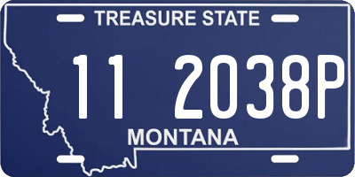 MT license plate 112038P