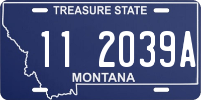 MT license plate 112039A