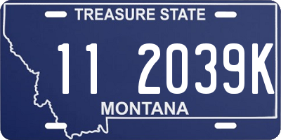 MT license plate 112039K