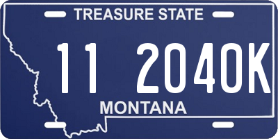 MT license plate 112040K