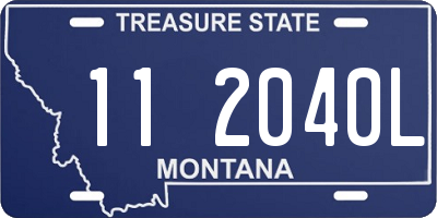 MT license plate 112040L