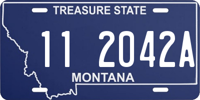 MT license plate 112042A