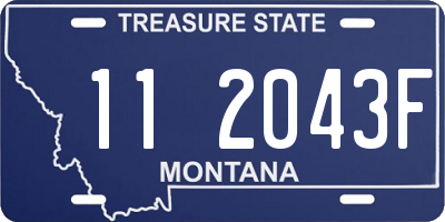 MT license plate 112043F