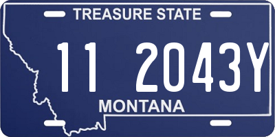 MT license plate 112043Y