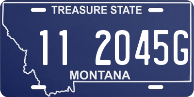 MT license plate 112045G