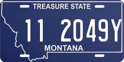 MT license plate 112049Y
