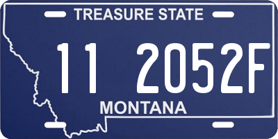 MT license plate 112052F