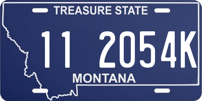 MT license plate 112054K