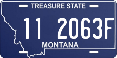 MT license plate 112063F