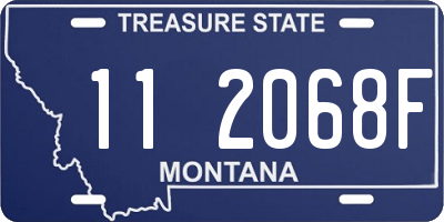 MT license plate 112068F